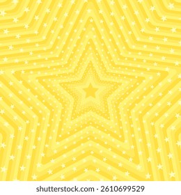 Concentric Star, Star Decoration, Image Background, Pop Design, Decorative Radiating Shape, Square Size
