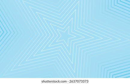 Concentric Star Pattern in Shades of blue