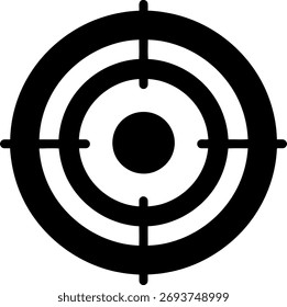 Concentric target icon graphic vector