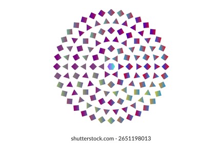 Concentric Triangle and Square Art – Abstract Gradient Symmetry for Background or Wallpaper, presentation, UI, UX Web Art, poster , technology and design elements 