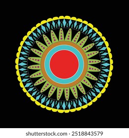 Mandala vectorial concéntrico para el arte