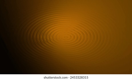 Concentric vignette circles ripple background. Landscape orientation. Black and brown liquid pattern.