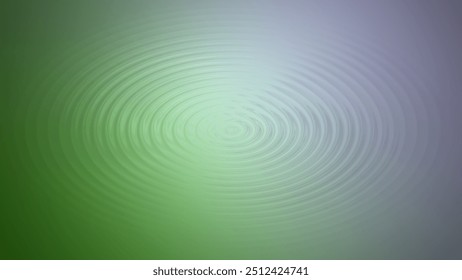 Konzentrische Vignettenkreise rippeln den Hintergrund. Querformat. Grünes und hellviolettes Flüssigkeitsmuster.