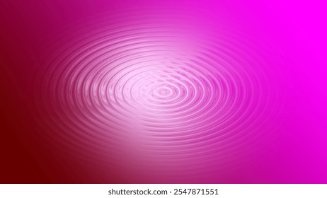 Concentric vignette circles ripple background. Landscape orientation. maroon and magenta liquid pattern.