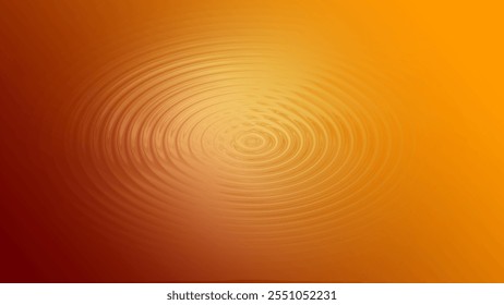 Concentric vignette circles ripple background. Landscape orientation. Maroon and orange liquid pattern.