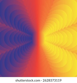 Concentric Waves of Golden Radiance: An Abstract Exploration of Circular Patterns and Optical Illusions