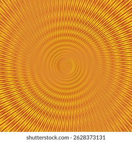 Ondas concêntricas de radiância dourada: uma exploração abstrata de padrões circulares e ilusões óticas