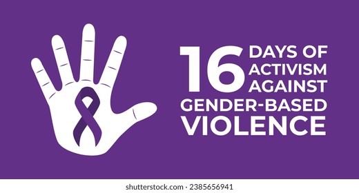 Concept of 16 Days of Activism against gender-based violence. Vector illustration design