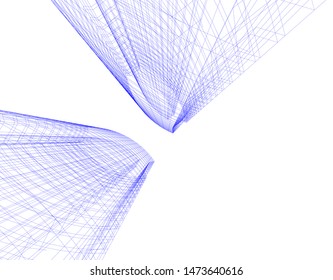 Concept 3d architecture building, vector illustration