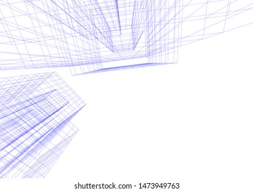 Concept 3d architecture building, vector illustration