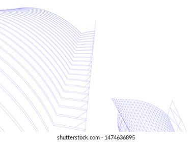 Concept 3d architecture building, vector illustration