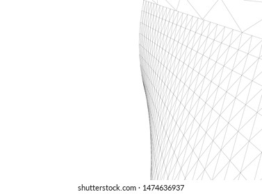 Concept 3d architecture building, vector illustration
