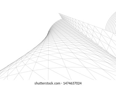 Concept 3d architecture building, vector illustration