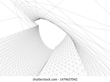 Concept 3d architecture building, vector illustration