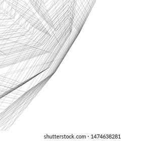 Concept 3d architecture building, vector illustration