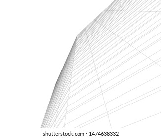 Concept 3d architecture building, vector illustration