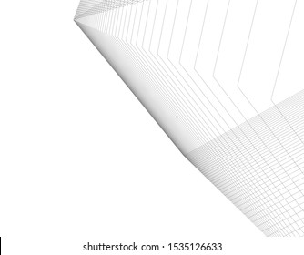 Concept 3d architecture building, vector illustration