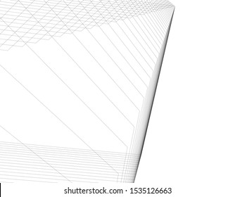 Concept 3d architecture building, vector illustration