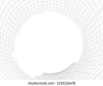 Concept 3d architecture building, vector illustration