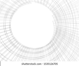 Concept 3d architecture building, vector illustration