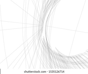 Concept 3d architecture building, vector illustration