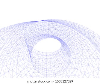 Concept 3d architecture building, vector illustration