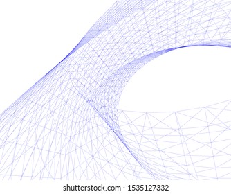 Concept 3d architecture building, vector illustration