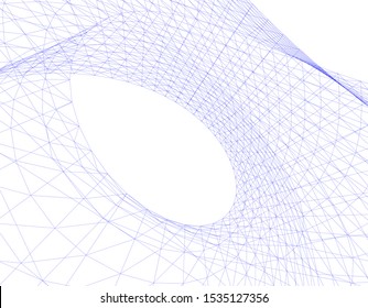 Concept 3d architecture building, vector illustration