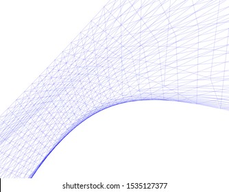 Concept 3d architecture building, vector illustration