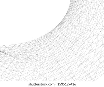 Concept 3d architecture building, vector illustration