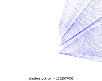 Concept 3d architecture building, vector illustration