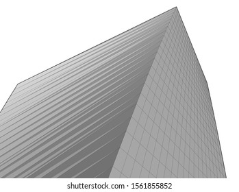 Concept 3d architecture building, vector illustration