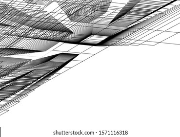 Concept 3d architecture building, vector illustration