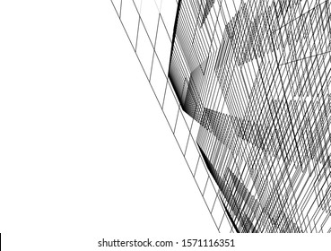 Concept 3d architecture building, vector illustration