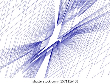 Concept 3d architecture building, vector illustration