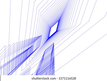 Concept 3d architecture building, vector illustration
