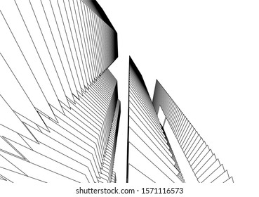 Concept 3d architecture building, vector illustration