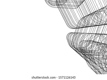 Concept 3d architecture building, vector illustration