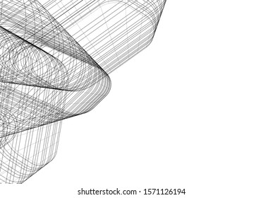 Concept 3d architecture building, vector illustration