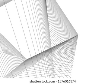 Concept 3d architecture building, vector illustration