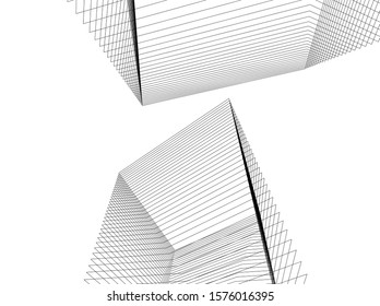 Concept 3d architecture building, vector illustration
