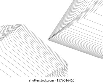 Concept 3d architecture building, vector illustration