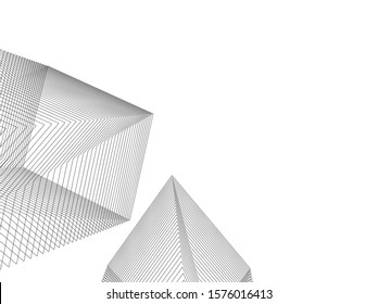 Concept 3d architecture building, vector illustration