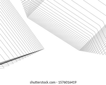 Concept 3d architecture building, vector illustration