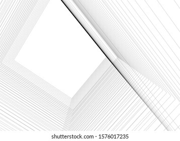 Concept 3d architecture building, vector illustration