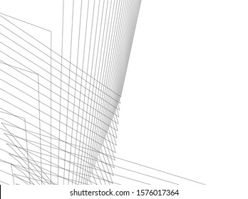 Concept 3d architecture building, vector illustration