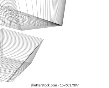 Concept 3d architecture building, vector illustration