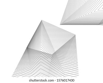 Concept 3d architecture building, vector illustration