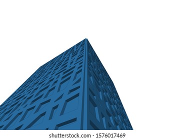 Concept 3d architecture building, vector illustration