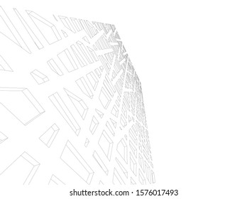 Concept 3d architecture building, vector illustration